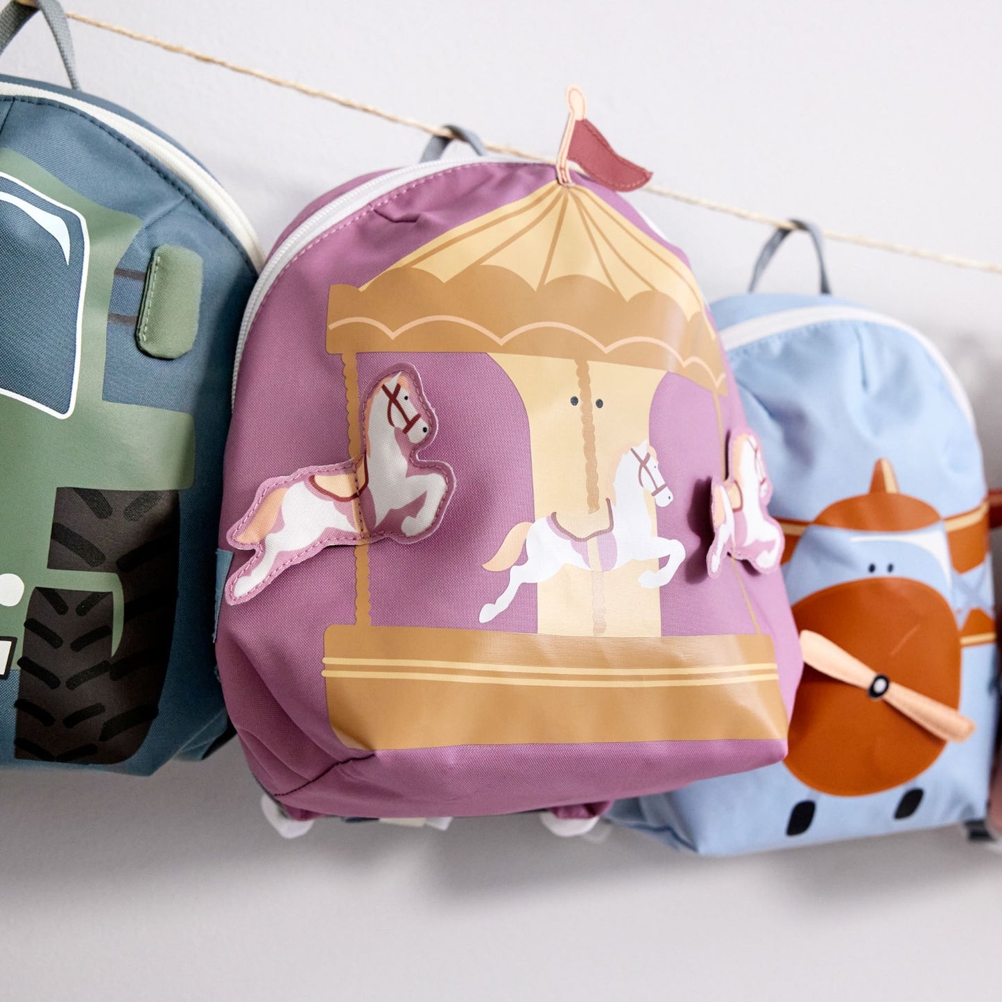 Tiny Drivers Carousel | Mini Backpack | Kid's Backpack for Creche, Nursery & School