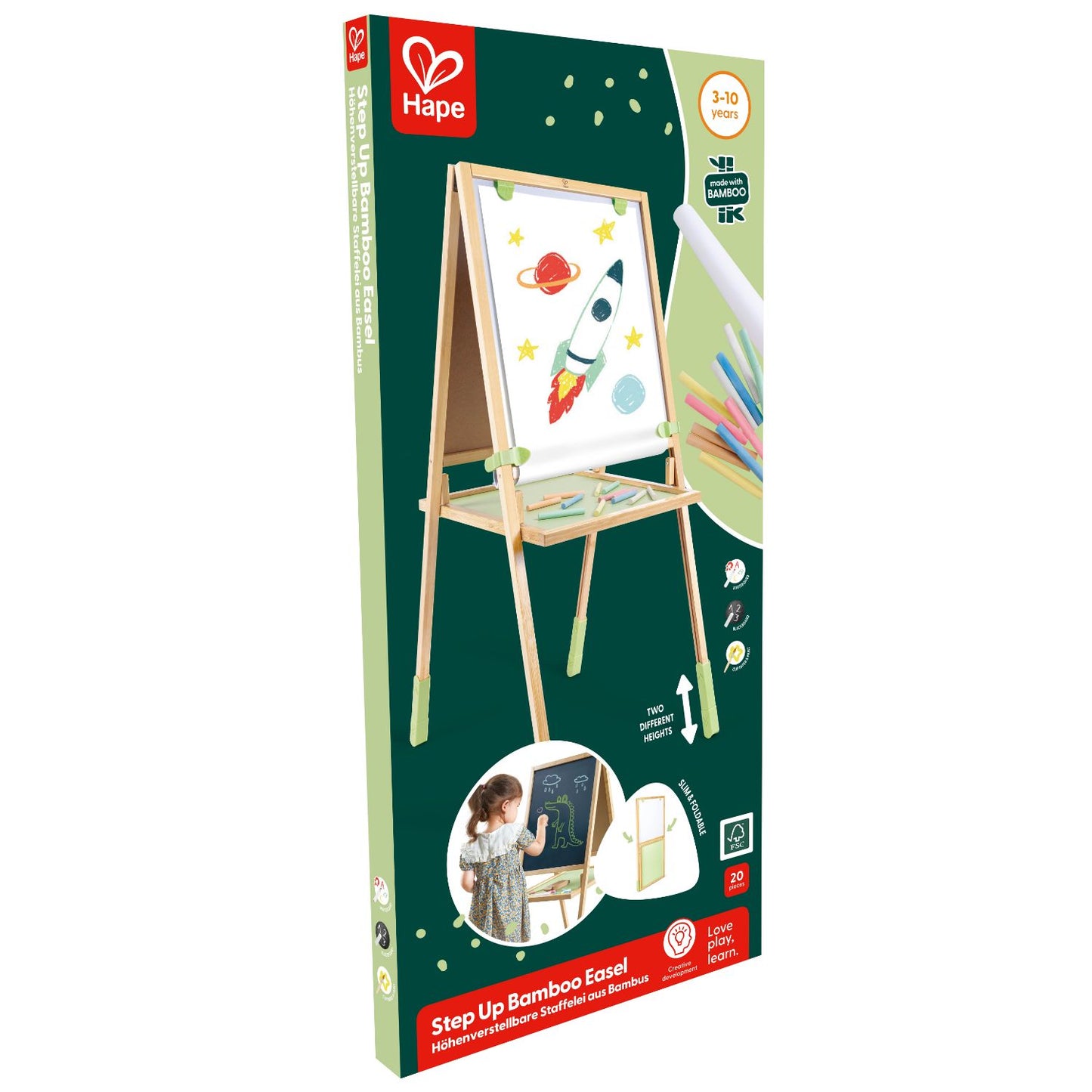 Step Up Bamboo Easel | Educational Toy For Kids