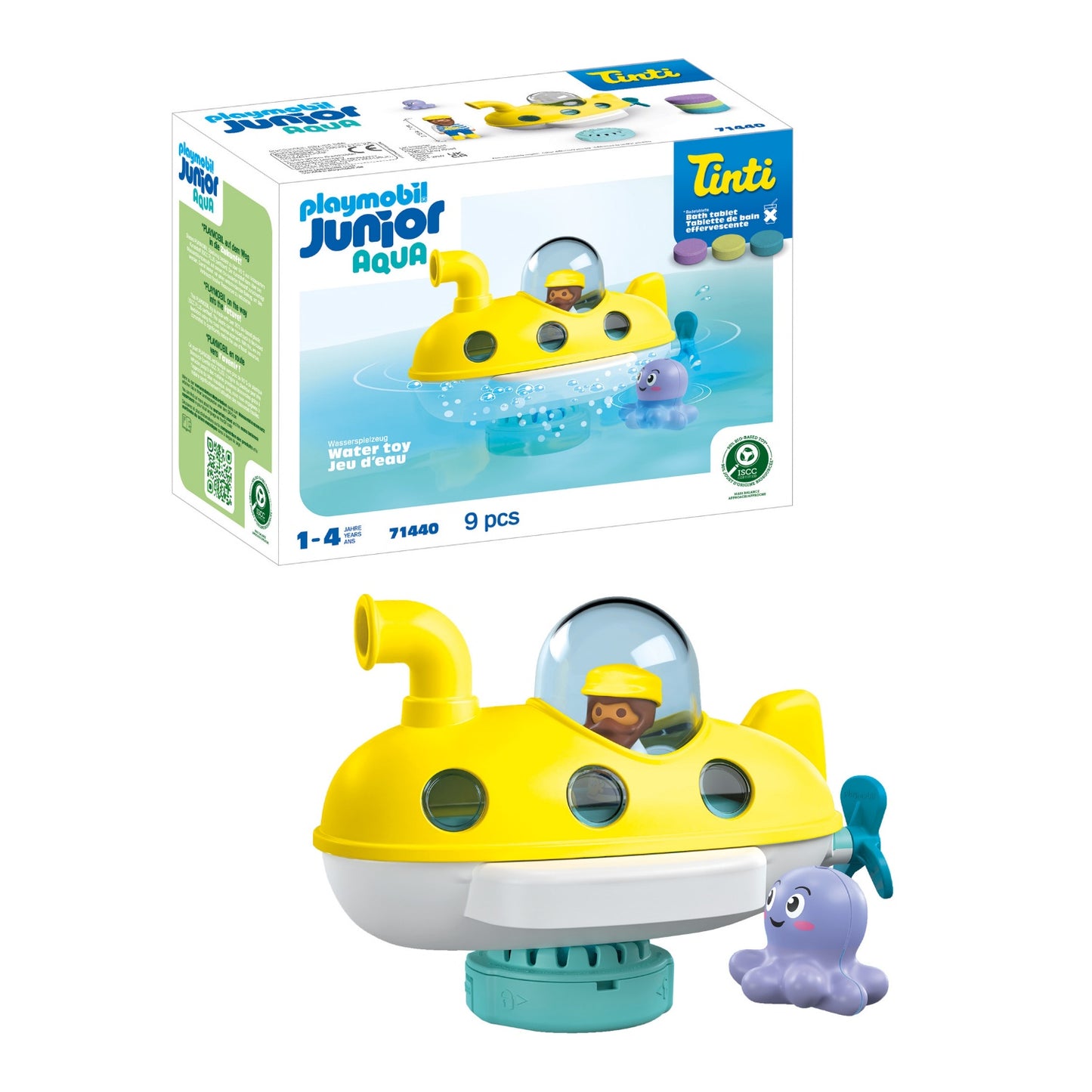 Colourful Submarine | Junior Aqua & Tinti | Bath Toys | 1 - 4 Years