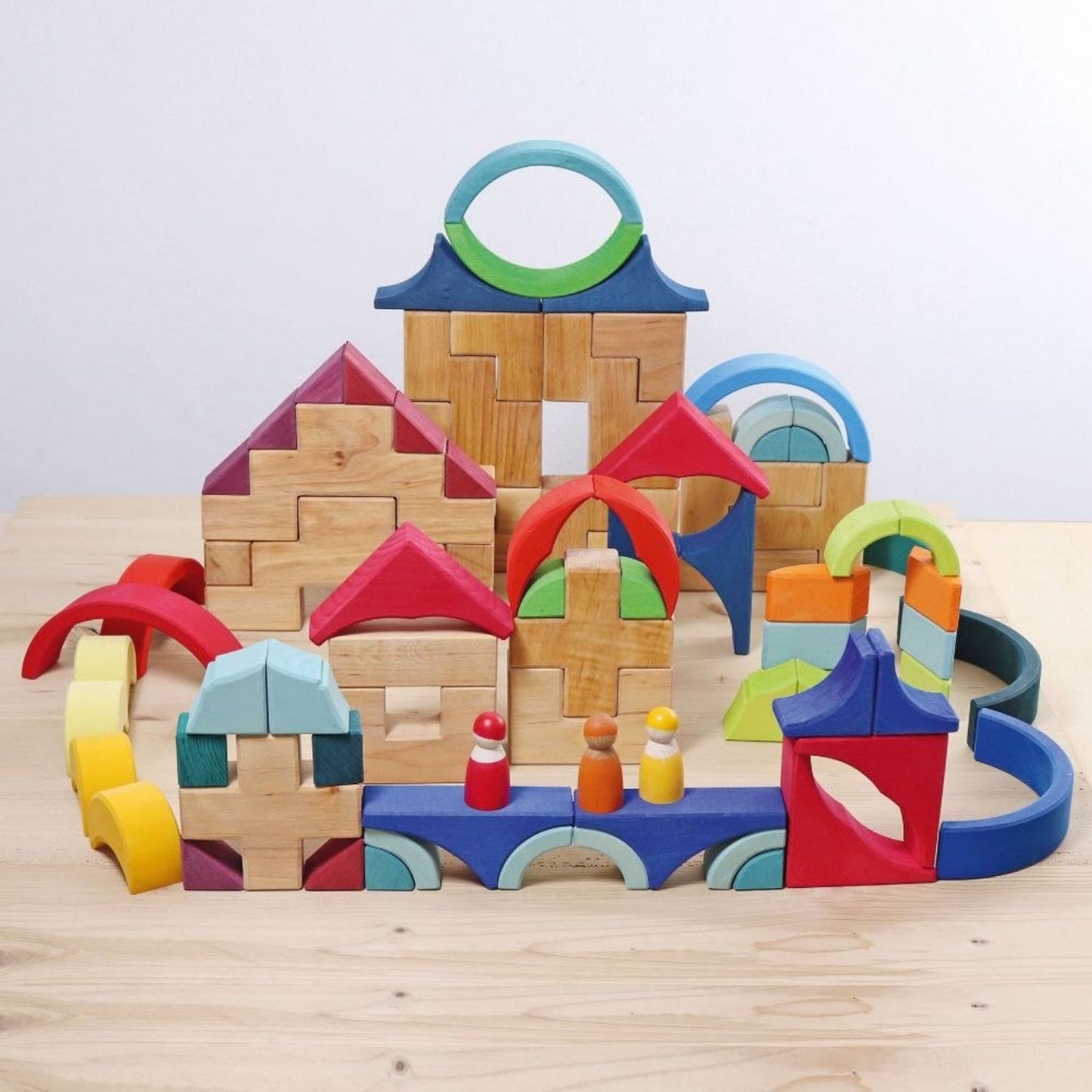 Arcs In Squares | Building Set | Wooden Toys for Kids | Open-Ended Play