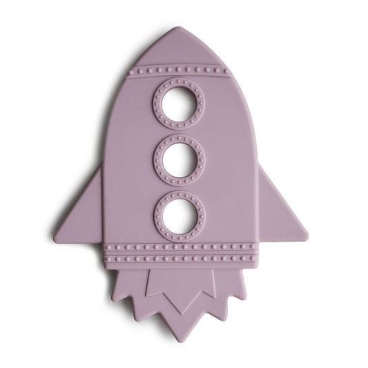 Rocket Teether | Soft Lilac | Food-Grade Silicone | Safe Teething Toy