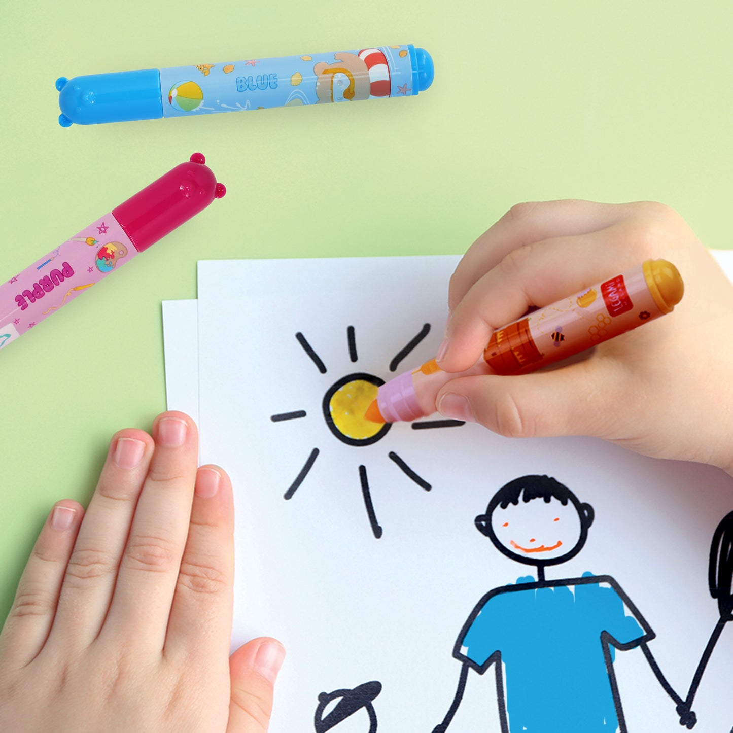 12 Colours Marker Pen Set | Teddy Friends