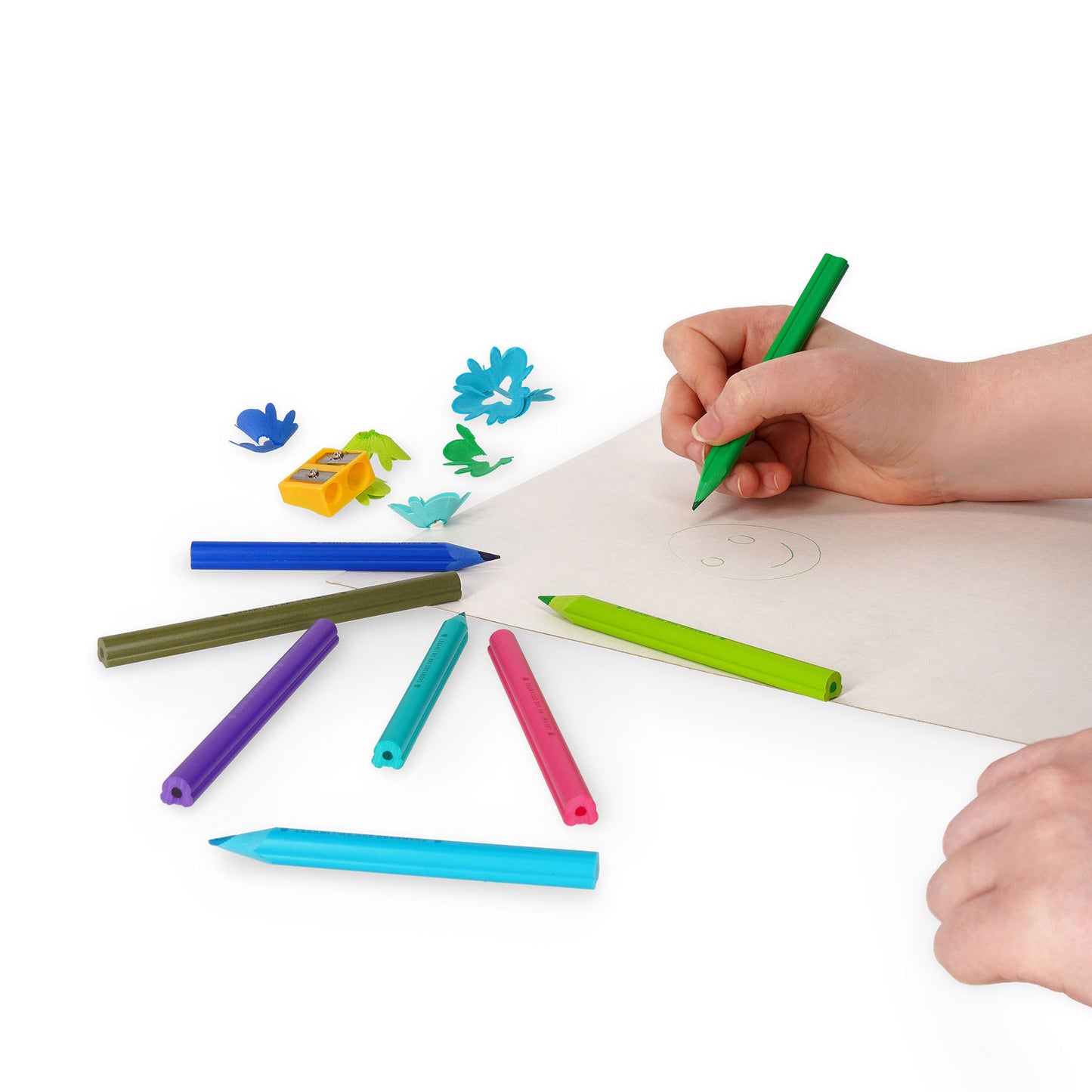 24 Colouring Pencils & Pencil Sharpener Set | Teddy Friends
