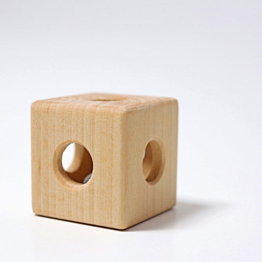 Grasping Cube with Jingling Bell | Baby’s First Wooden Toy