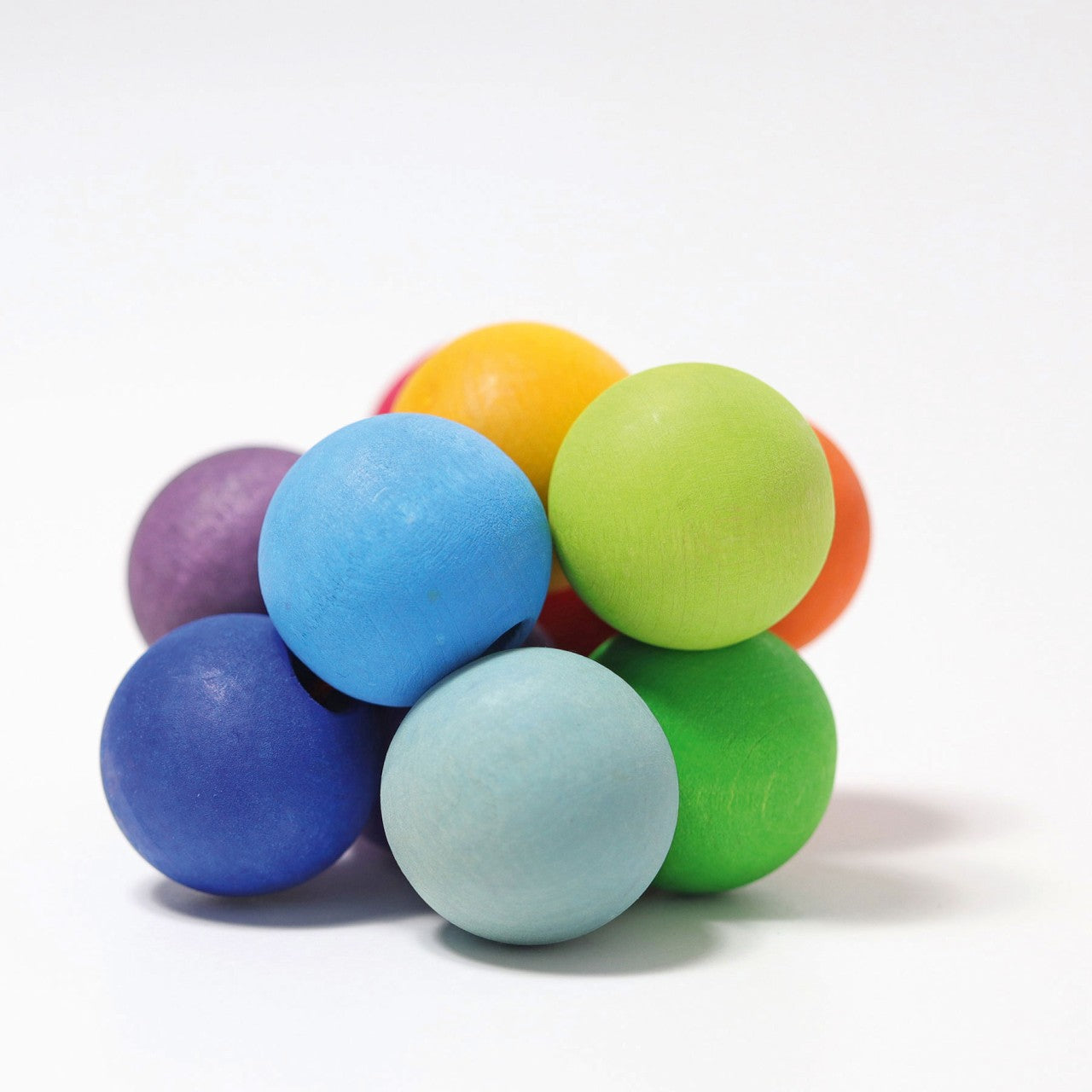 Rainbow Beads Grasper | Baby’s First Wooden Toy
