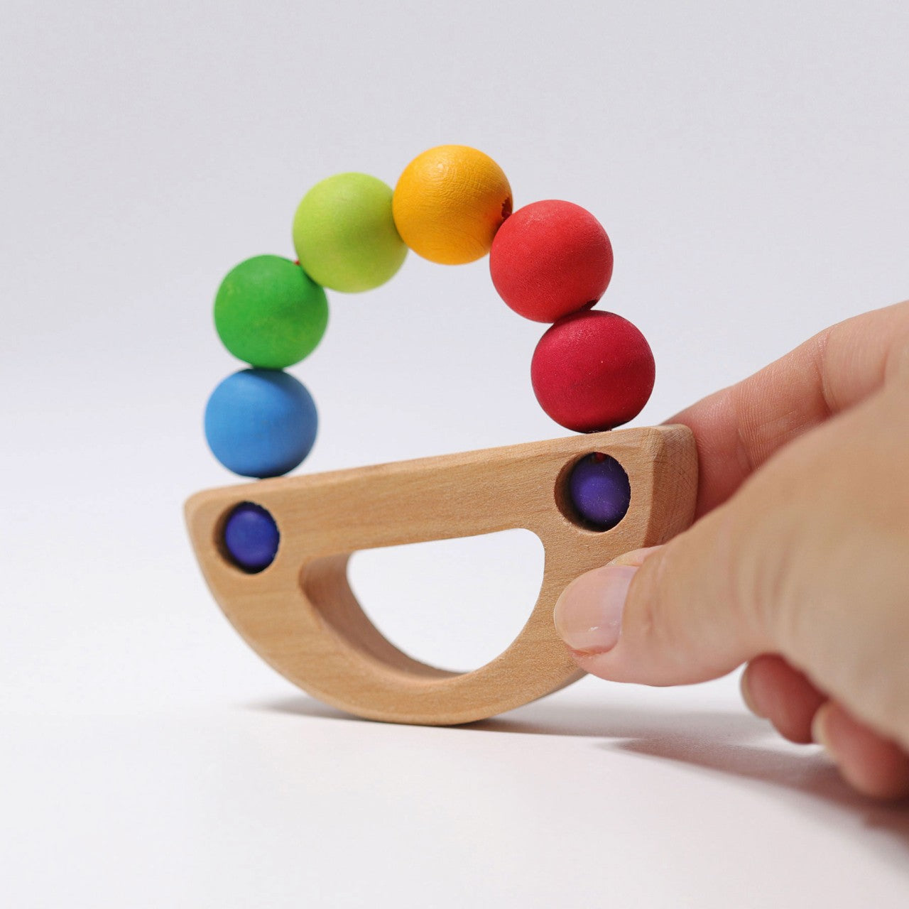 Rainbow Boat Grasping Toy | Baby’s First Wooden Toy