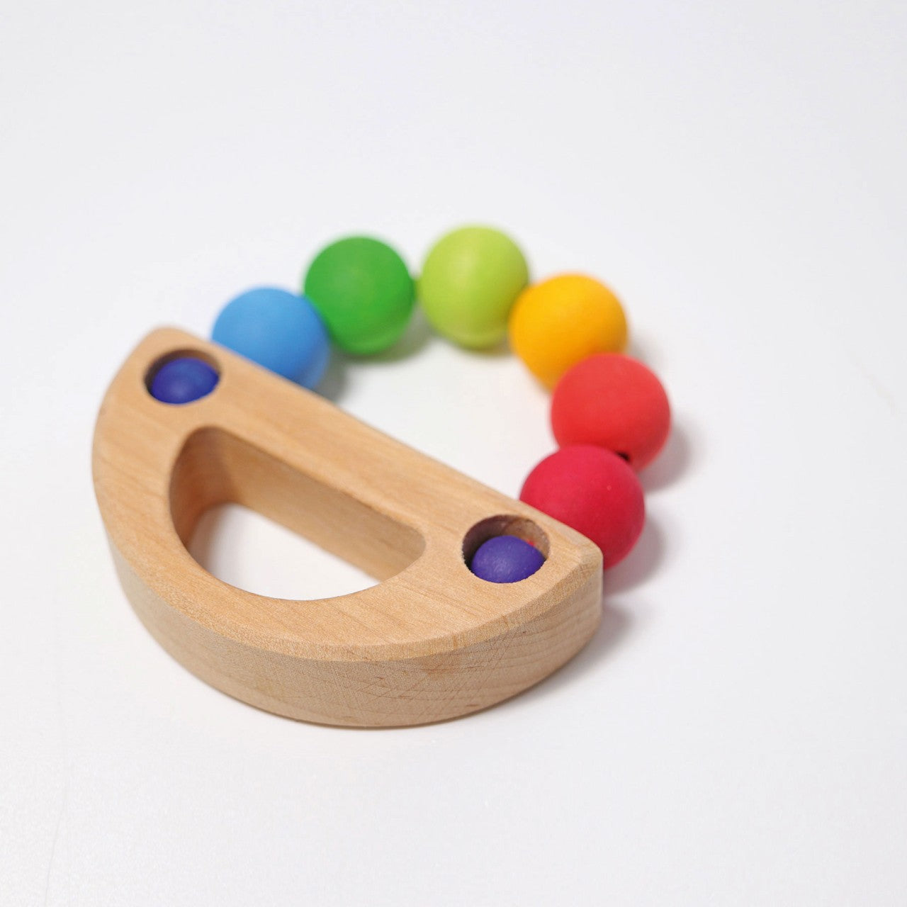 Rainbow Boat Grasping Toy | Baby’s First Wooden Toy