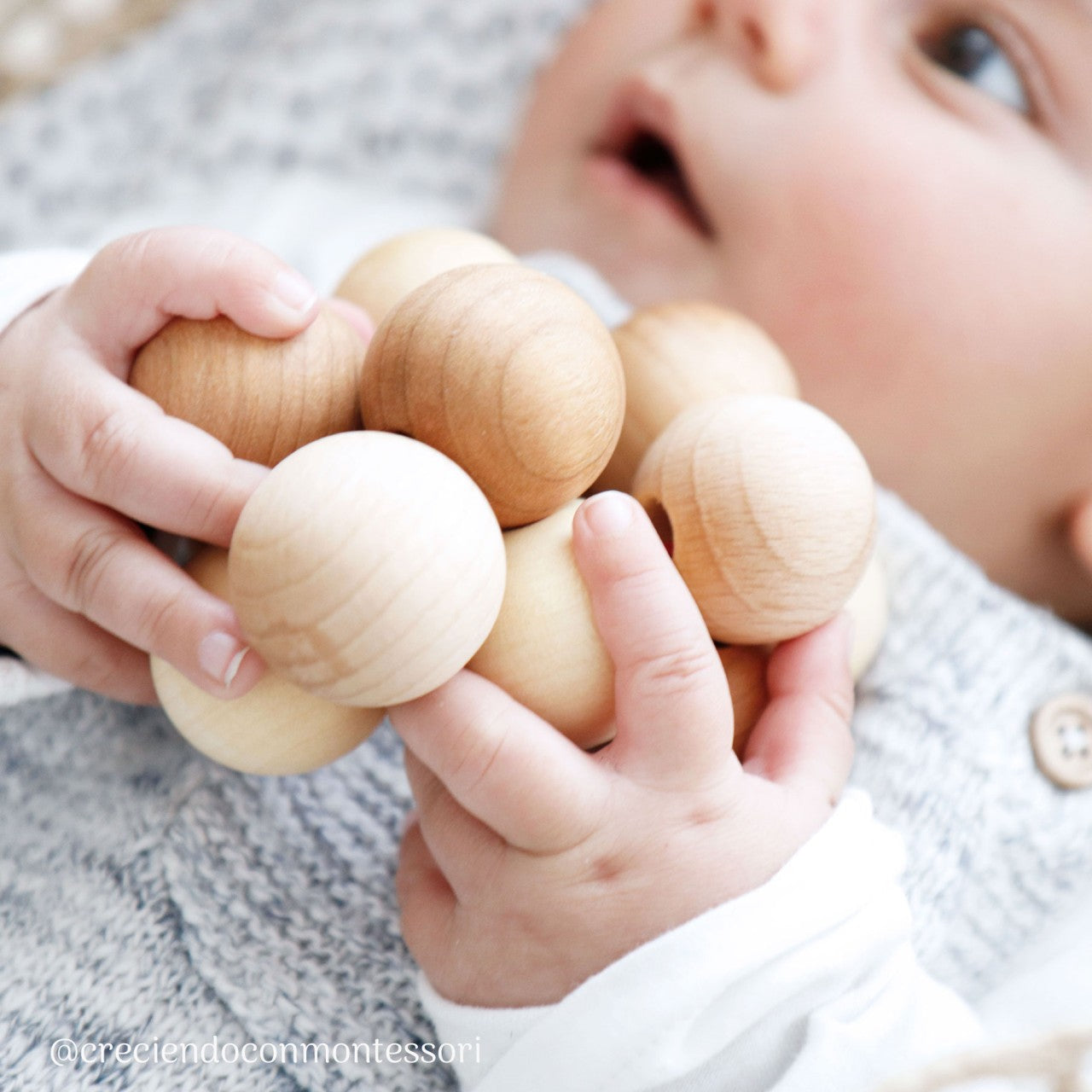 Natural Beads Grasper | Baby’s First Wooden Toy