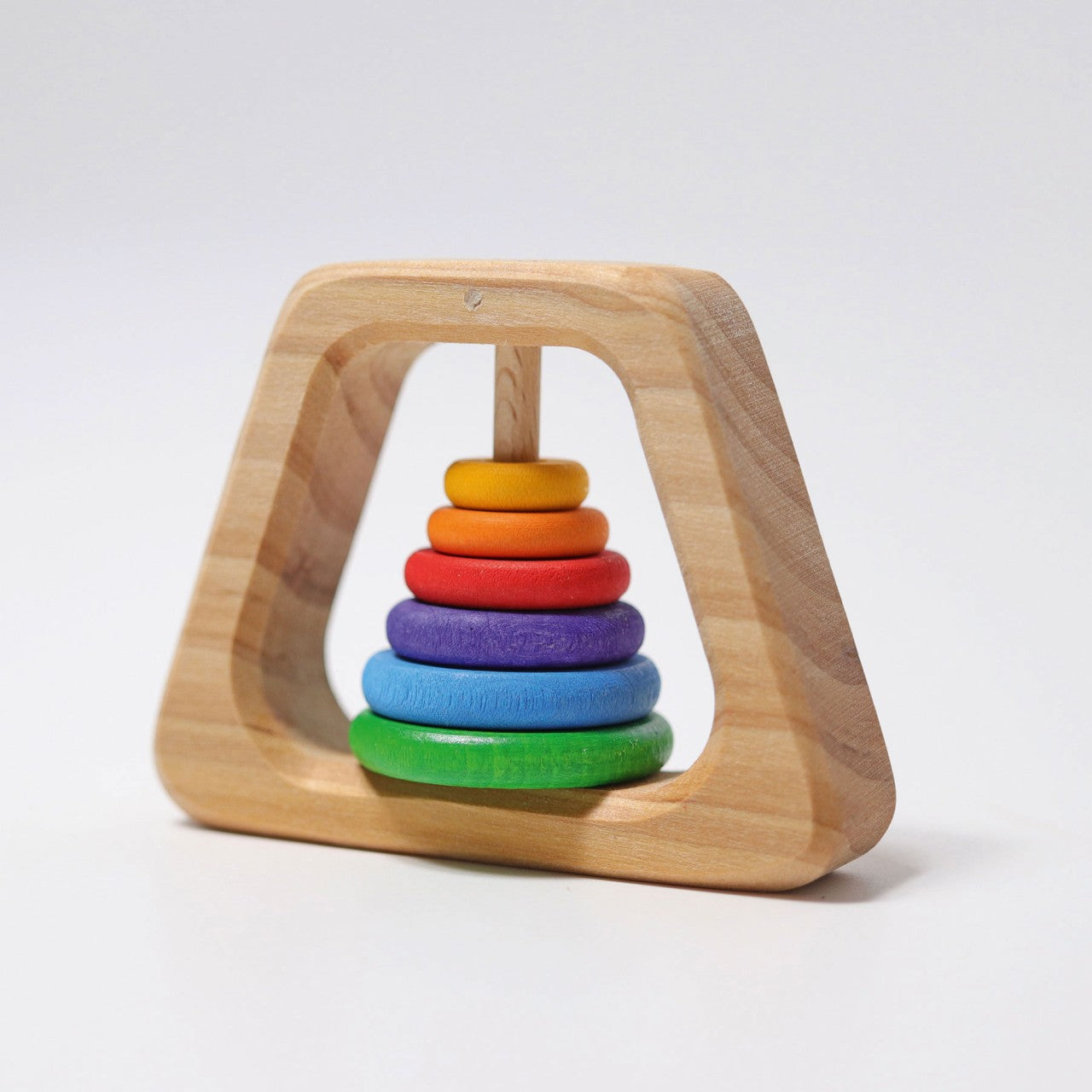 Pyramid Rattle & Grasping Toy | Baby’s First Wooden Toy