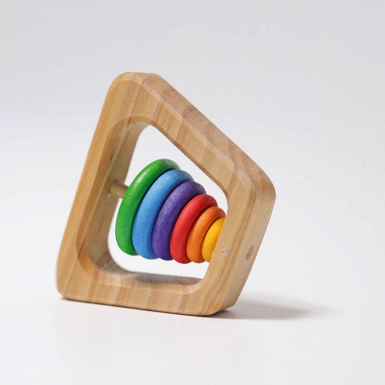 Pyramid Rattle & Grasping Toy | Baby’s First Wooden Toy
