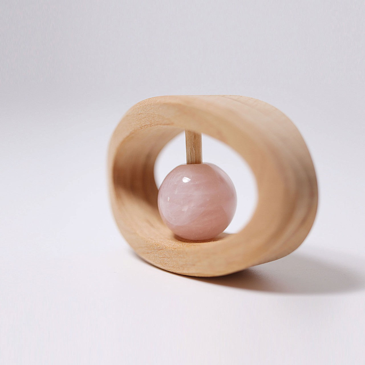 Rose Quartz Rattle | Rattle & Clutching Toy | Baby’s First Wooden Toy