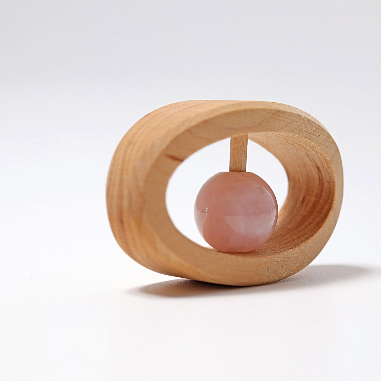 Rose Quartz Rattle | Rattle & Clutching Toy | Baby’s First Wooden Toy