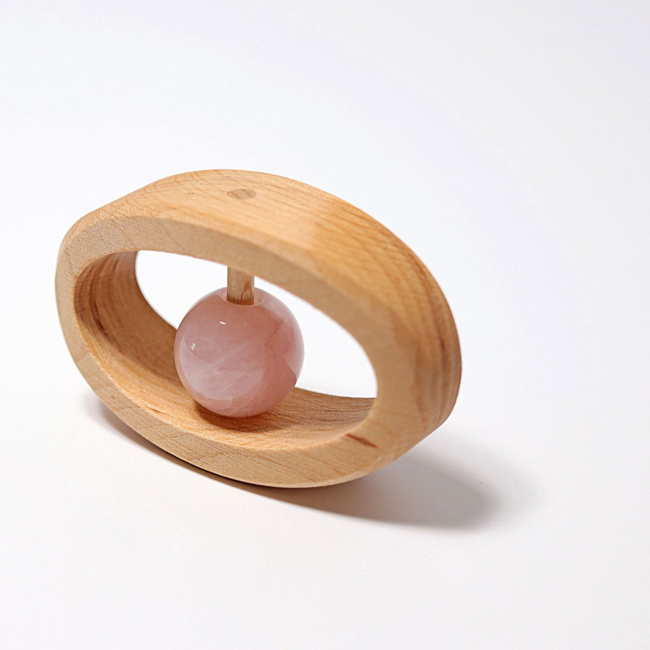 Rose Quartz Rattle | Rattle & Clutching Toy | Baby’s First Wooden Toy