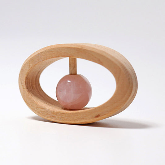 Rose Quartz Rattle | Rattle & Clutching Toy | Baby’s First Wooden Toy