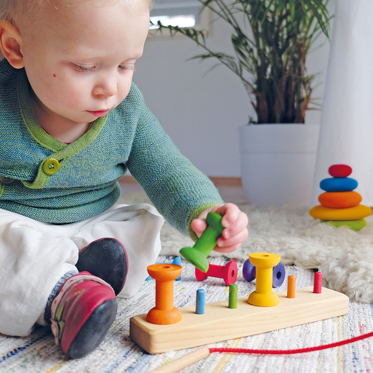 Threading Game Small Bobbins | Sorting & Stacking Toys for Kids