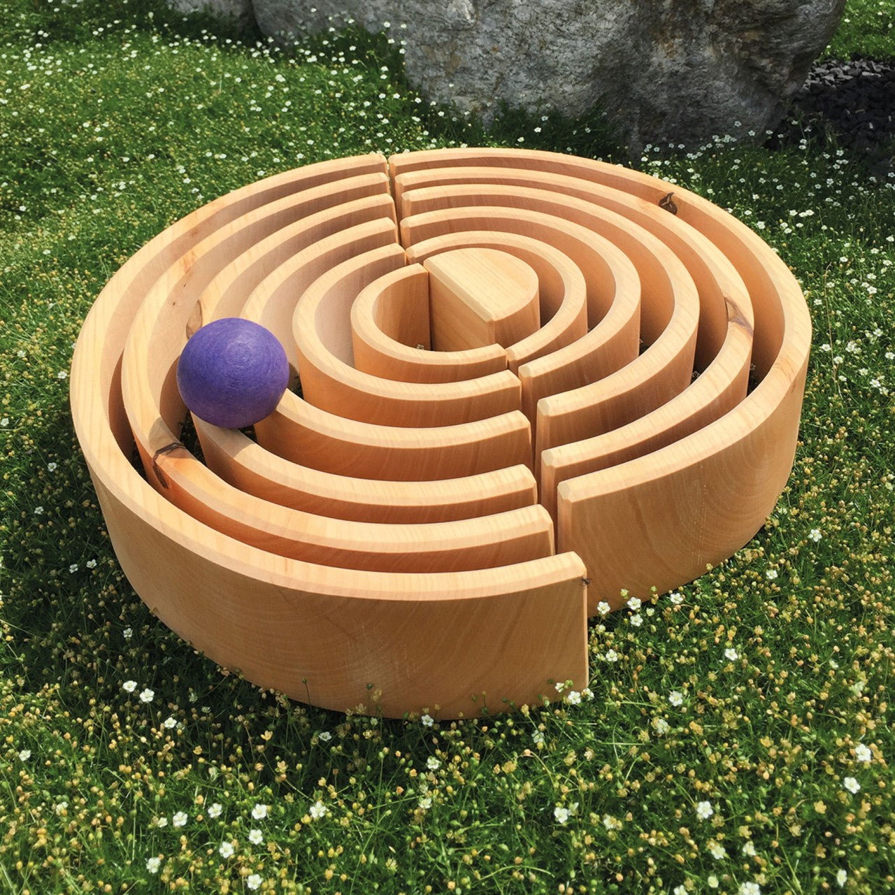 Large Natural Rainbow | 12 Pieces | Wooden Stacking Toys for Kids | Open-Ended Play