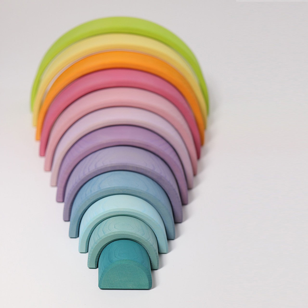 Large Pastel Rainbow | 12 Pieces | Wooden Toys for Kids | Open-Ended Play