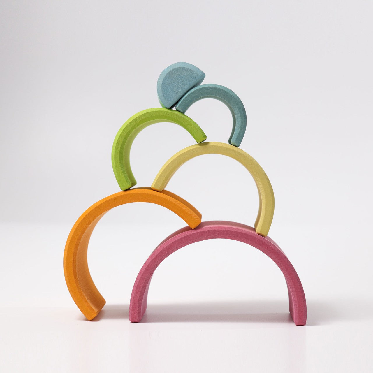 Pastel Rainbow | 6 Pieces | Wooden Toys for Kids | Open-Ended Play