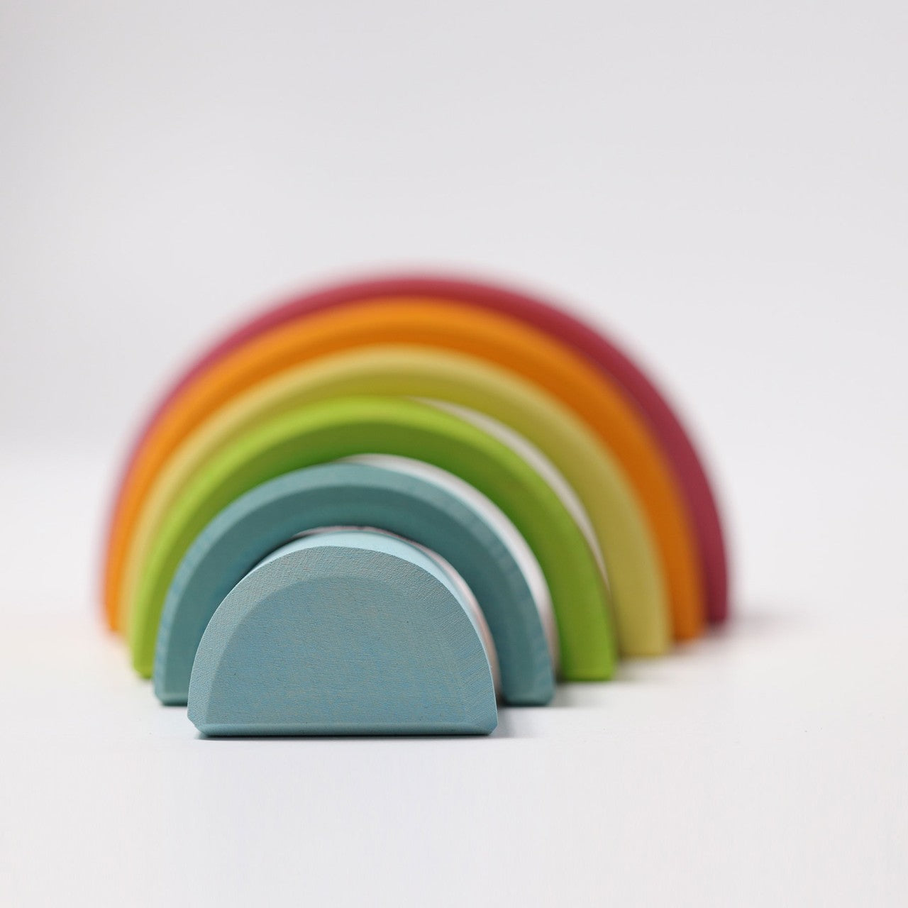 Pastel Rainbow | 6 Pieces | Wooden Toys for Kids | Open-Ended Play