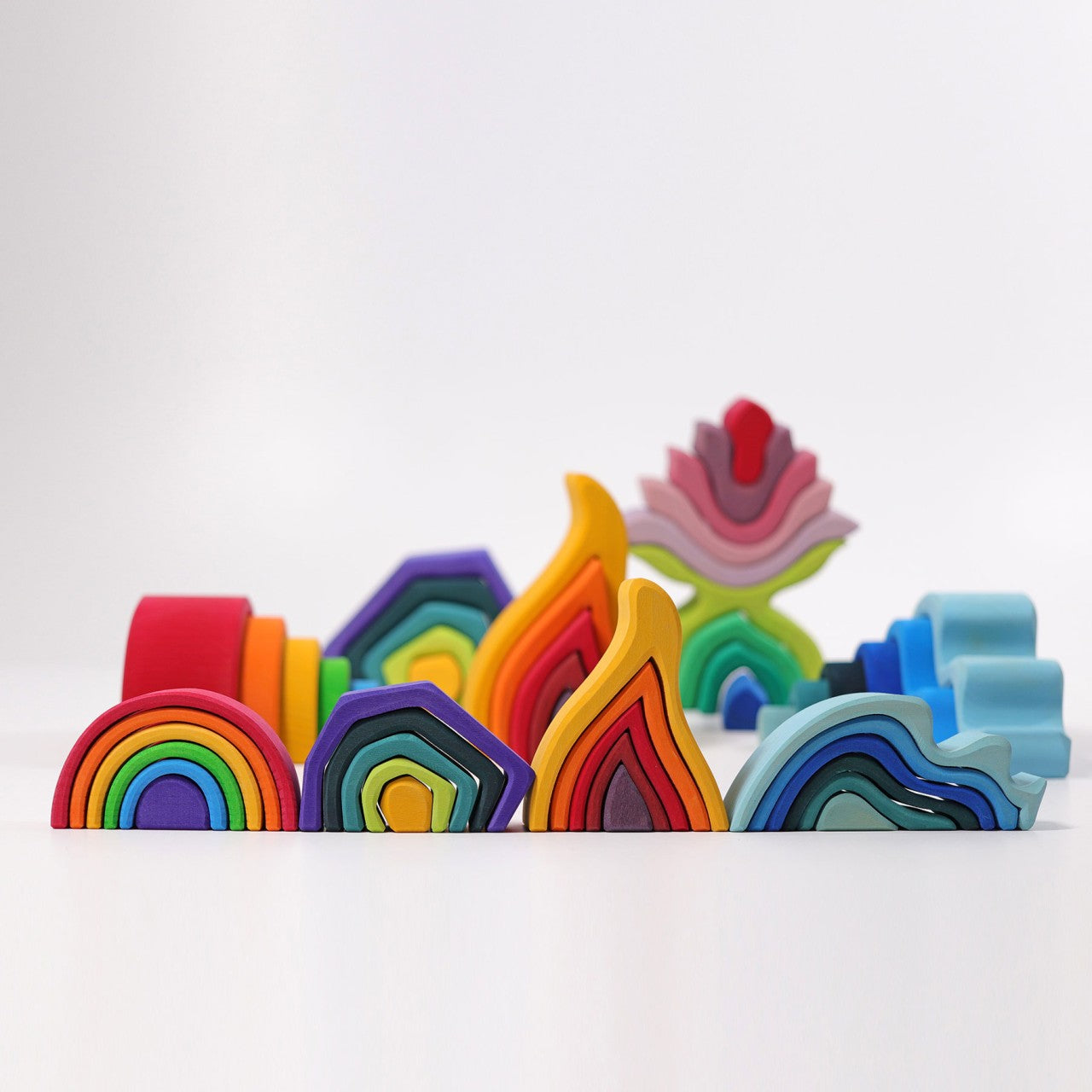 WaterWaves | 6 Pieces | Wooden Toys for Kids | Open-Ended Play