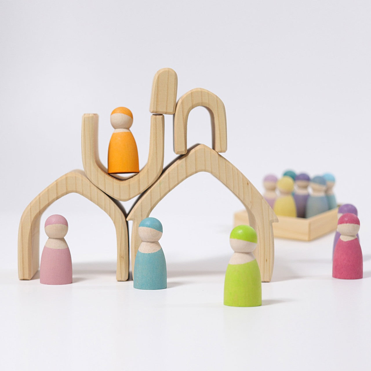 Natural House | 5 Pieces | Wooden Toys for Kids | Open-Ended Play