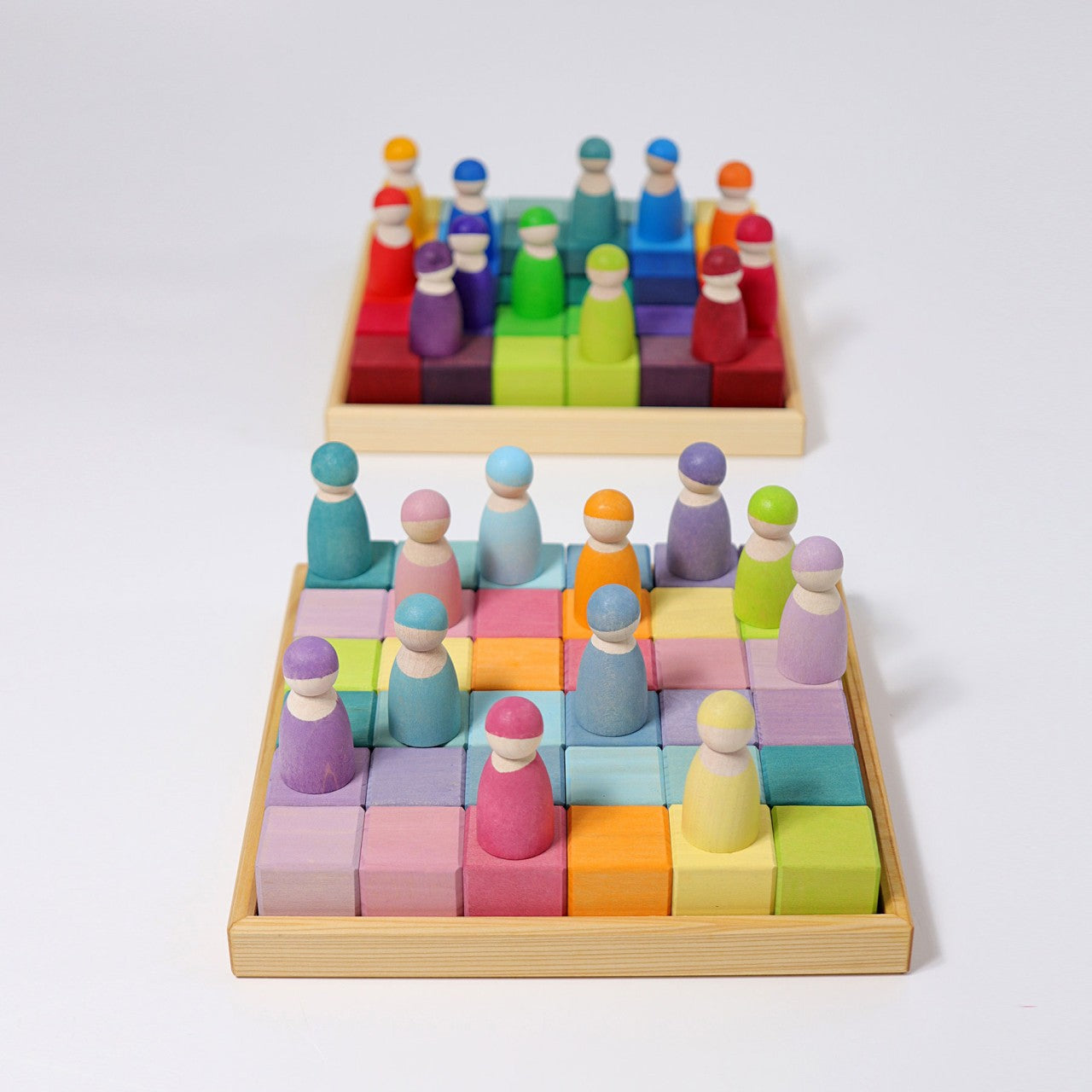 Pastel Mosaic | Building Set | Wooden Toys for Kids | Open-Ended Play