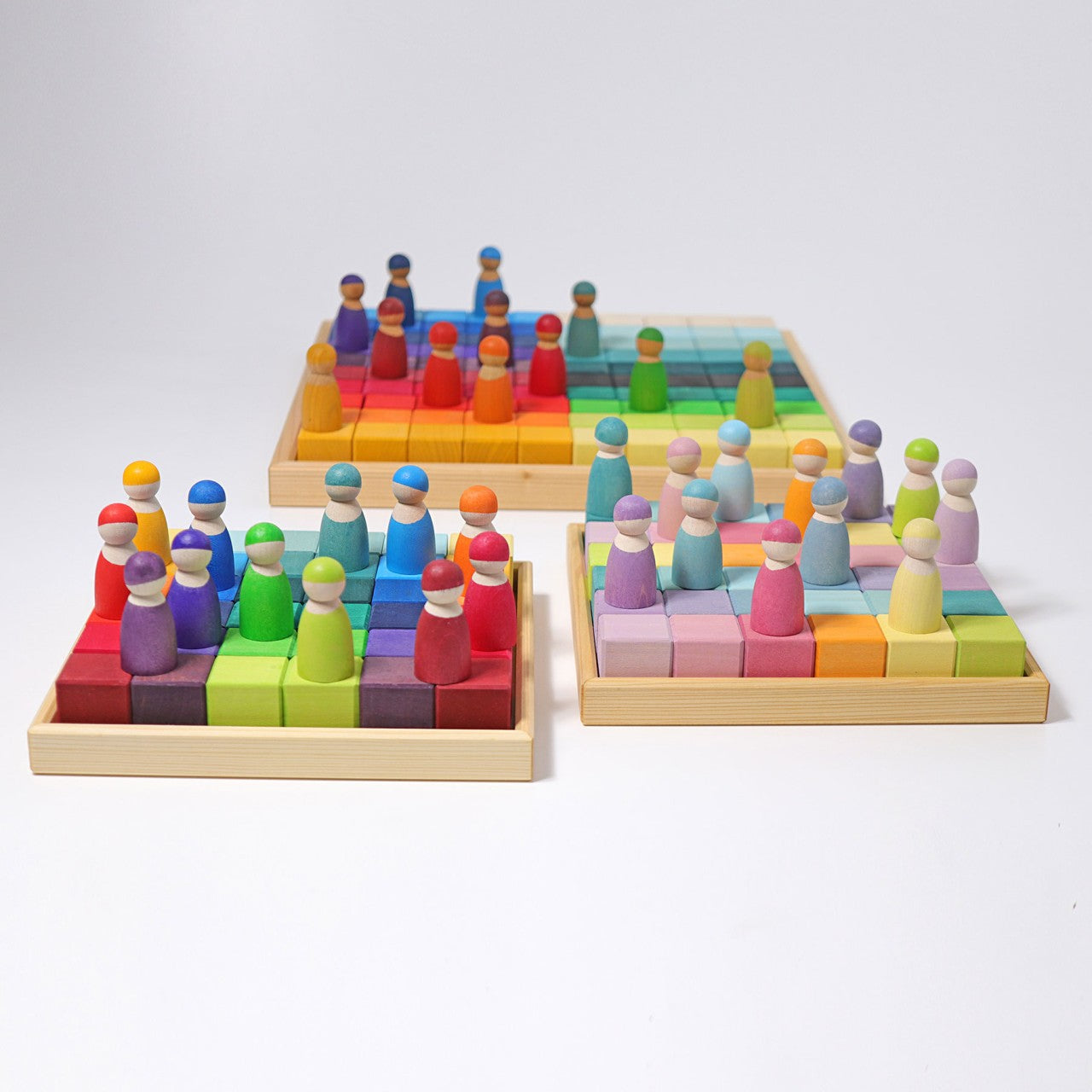 Pastel Mosaic | Building Set | Wooden Toys for Kids | Open-Ended Play