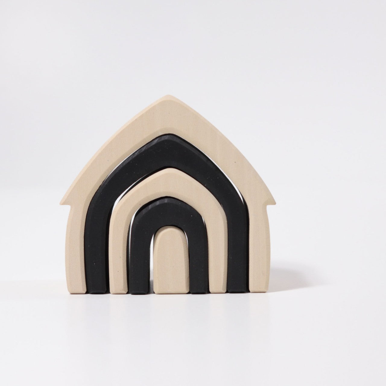 Monochrome House | 5 Pieces | Wooden Toys for Kids | Open-Ended Play