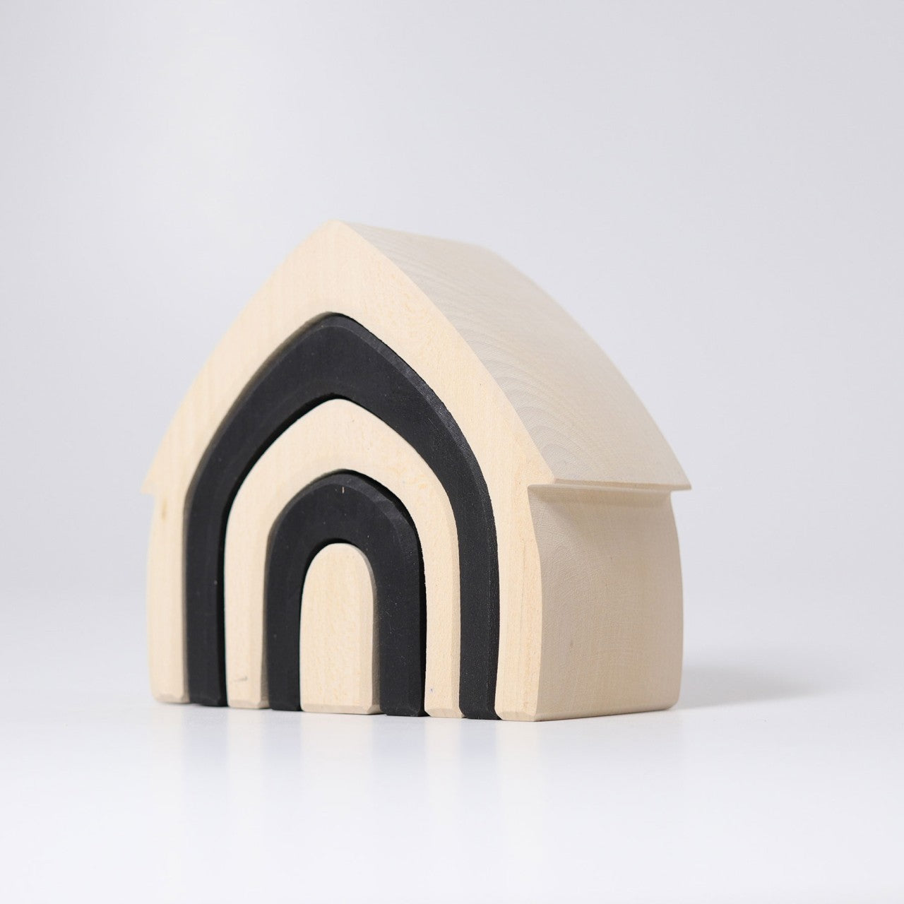 Monochrome House | 5 Pieces | Wooden Toys for Kids | Open-Ended Play