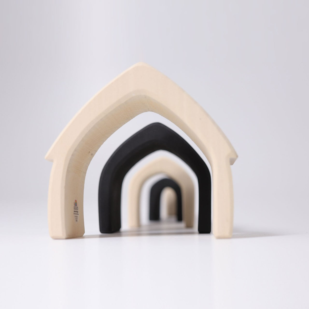 Monochrome House | 5 Pieces | Wooden Toys for Kids | Open-Ended Play