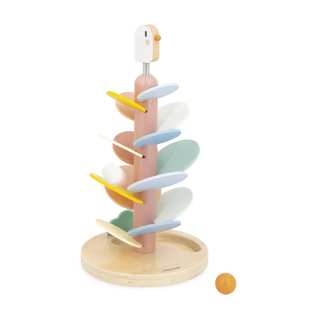 Sweet Cocoon Bird Marble Tree | Wooden Toddler Activity Toy