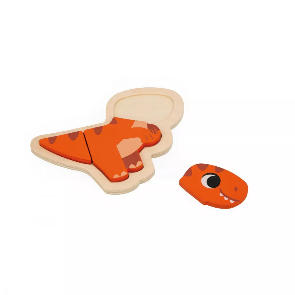 Dinos - 4 Progressive Wooden Puzzles | Wooden Toddler Activity Toy
