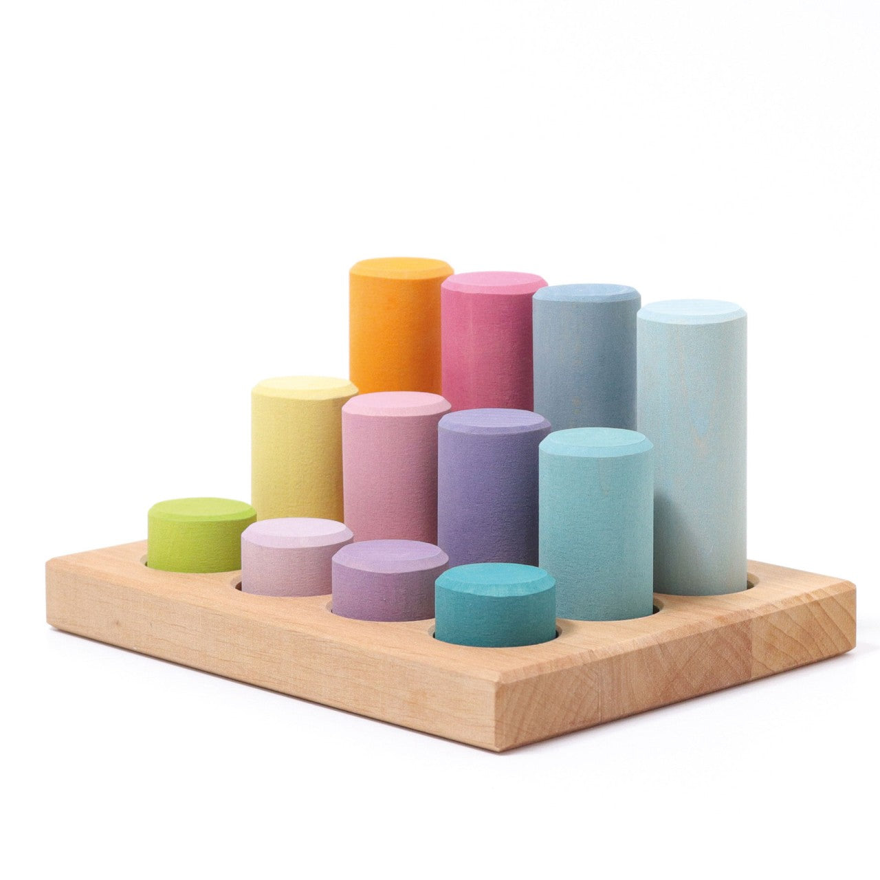 Pastel Small Rollers Stacking Game | Wooden Toys for Kids | Toddler Activity Toy