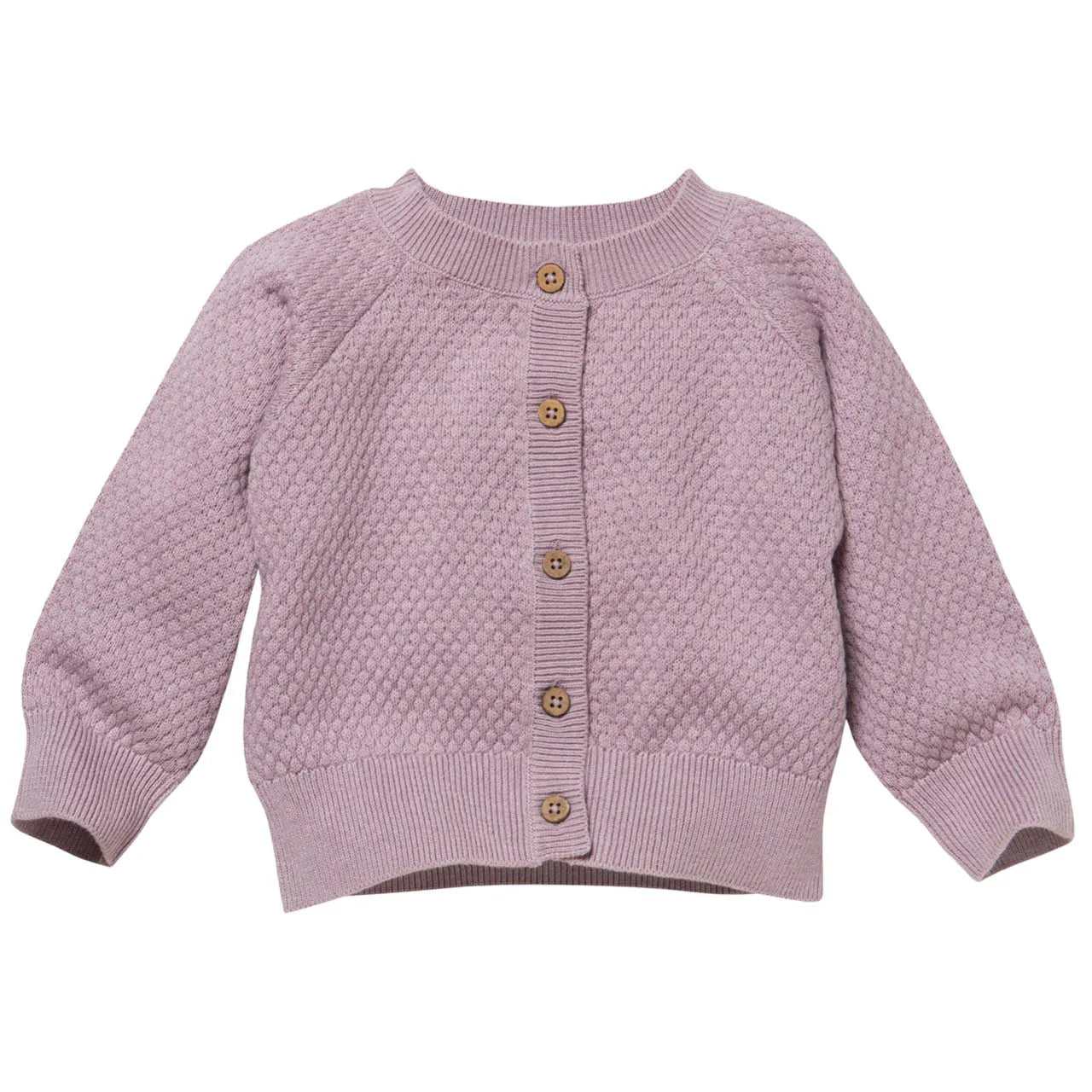 Lilac | Girls Knitted Cardigan | GOTS Organic Cotton