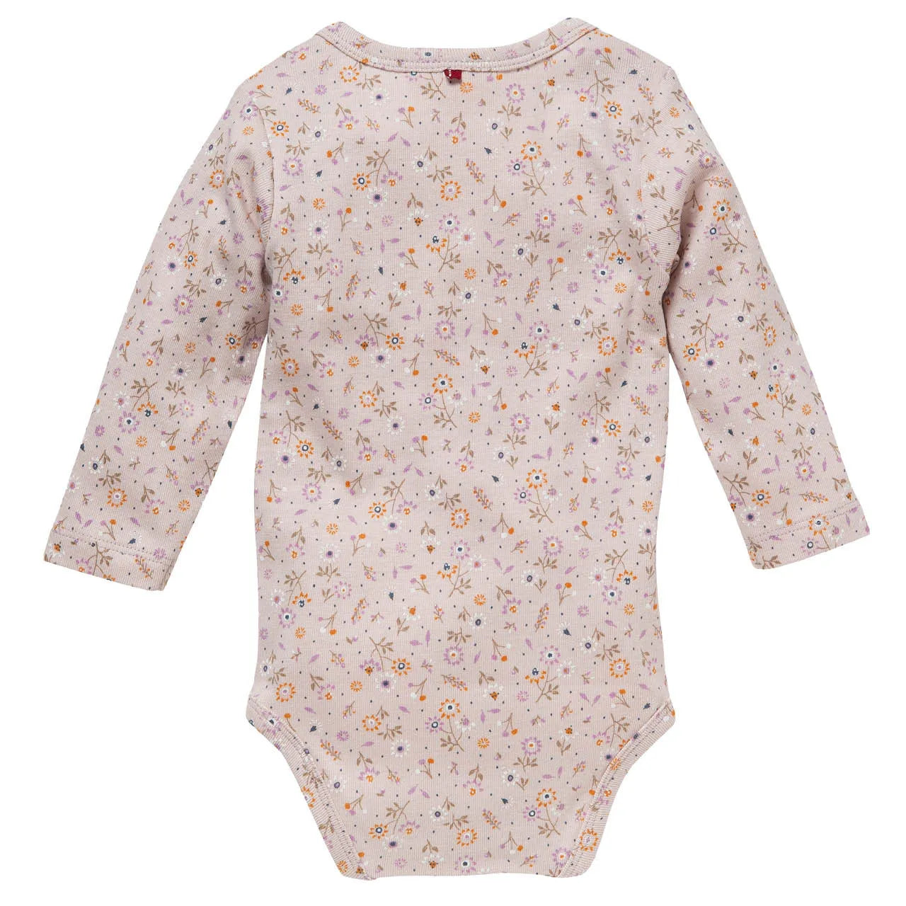 Little Flowers | Light Rose | Long Sleeve Baby Bodysuit | GOTS Organic Cotton