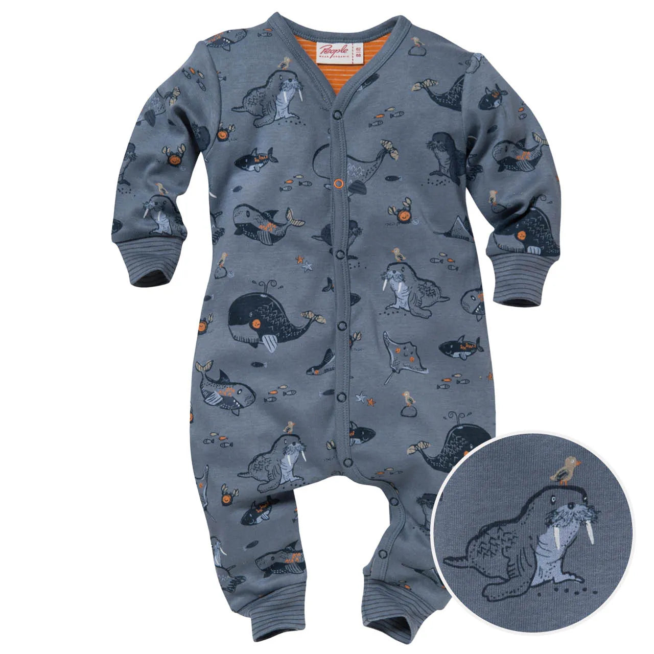 Sealife | Ocean Blue | Babygrow Sleepsuit | GOTS Organic Cotton