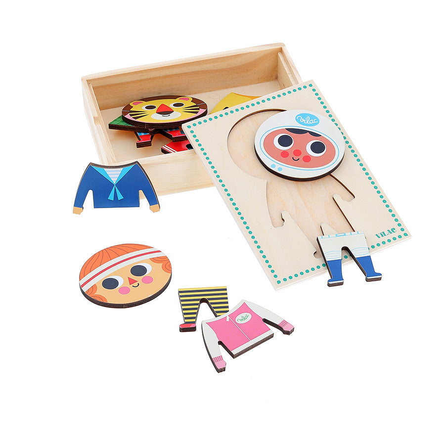Jules Moody Wooden Puzzle | Designed by Ingela P. Arrhenius | Wooden Toddler Activity Toy