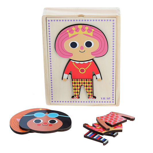 Jade Moody Wooden Puzzle | Designed by Ingela P. Arrhenius | Wooden Toddler Activity Toy