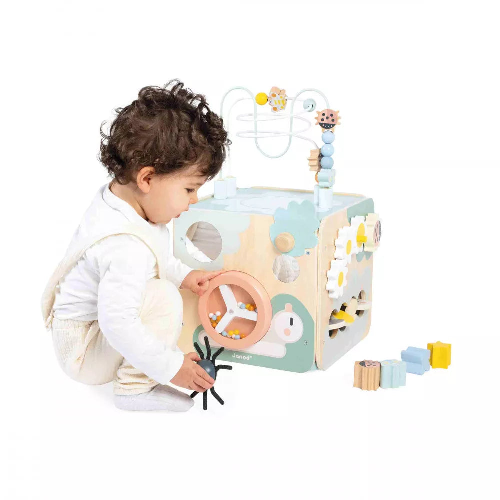 Sweet Cocoon Multi-Activity Maxi Cube | Wooden Toddler Activity Toy