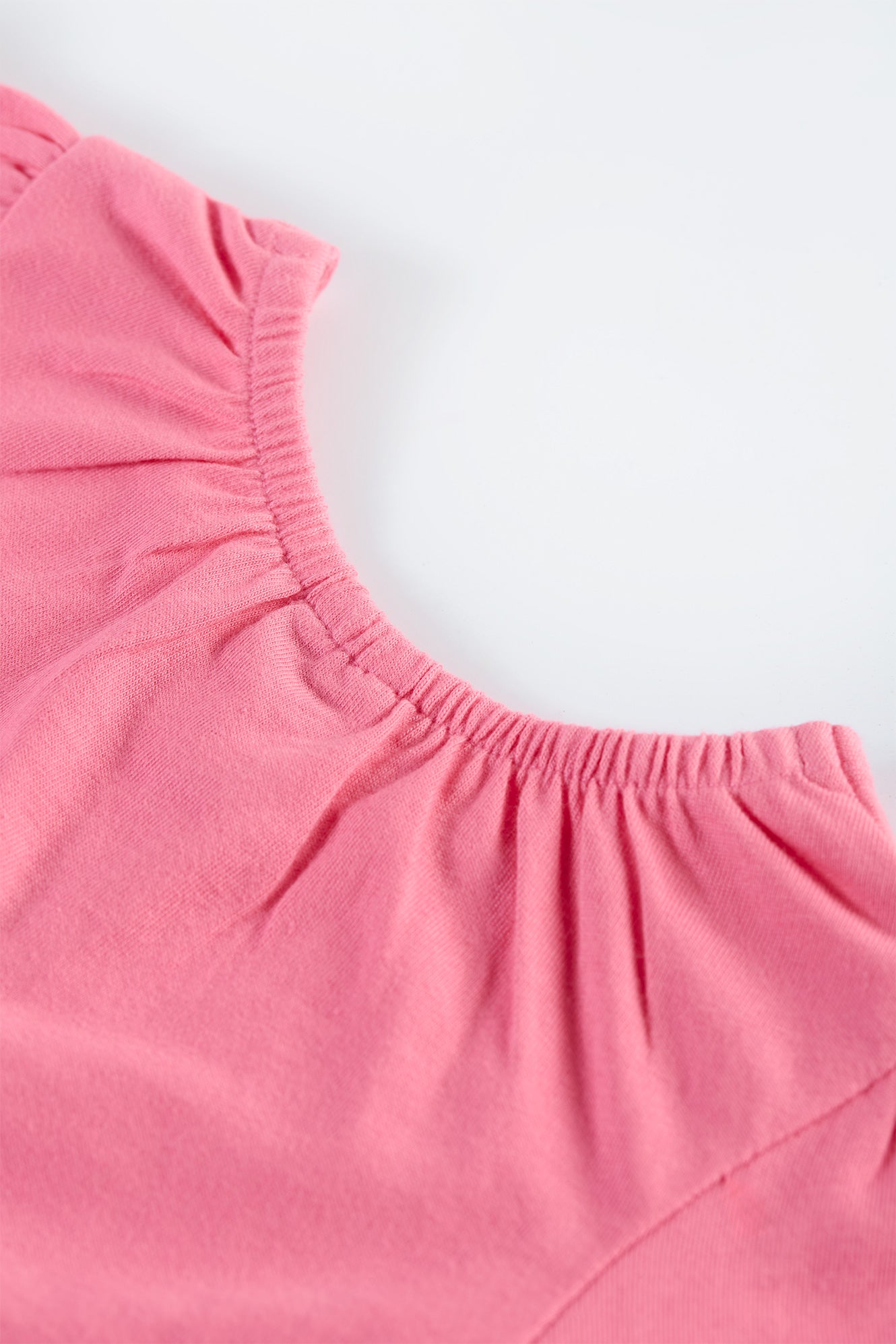 Hibiscus Pink - Duck | Eva Appliqué T-Shirt | Short Sleeve Top | GOTS Organic Cotton