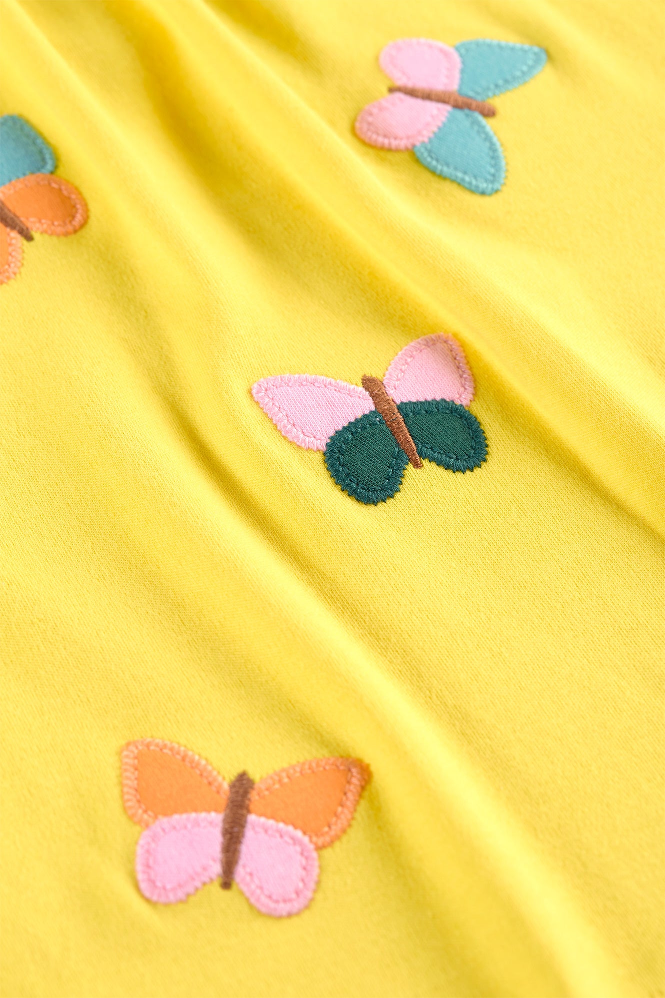 Banana Yellow - Echinacea | Little Layla Dress | Short Sleeve Dress | GOTS Organic Cotton