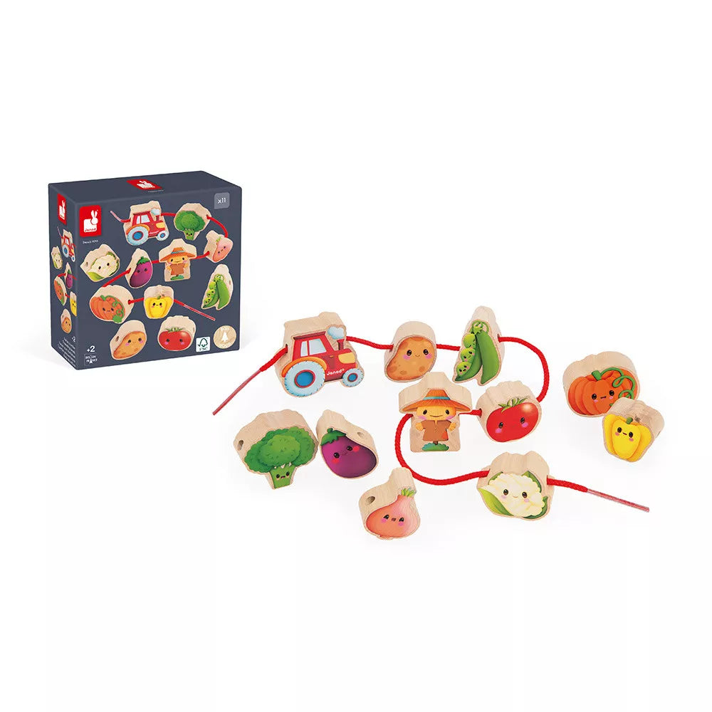 Vegetable Garden Threading Beads | Sorting & Stacking Toys for Kids