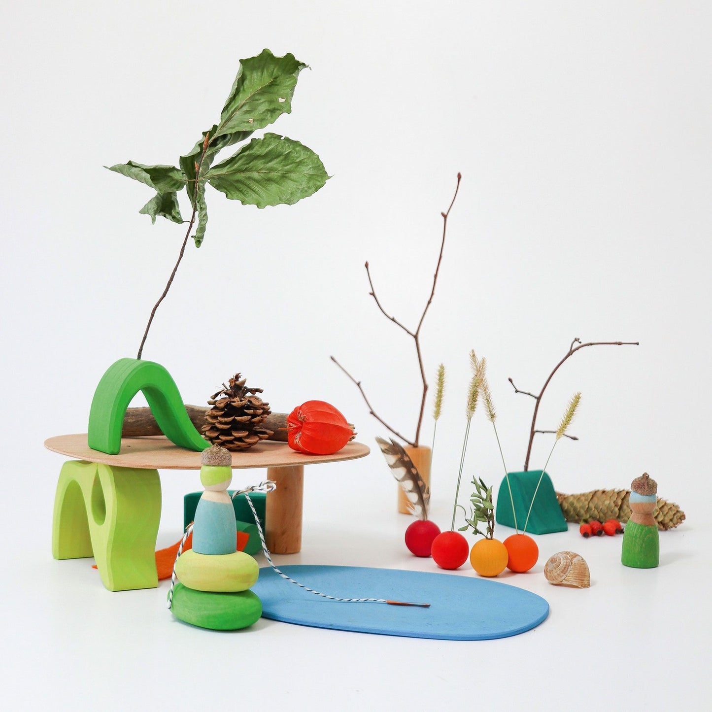 Play in the Woods | Small World Playset | Wooden Toys for Kids | Open-Ended Play