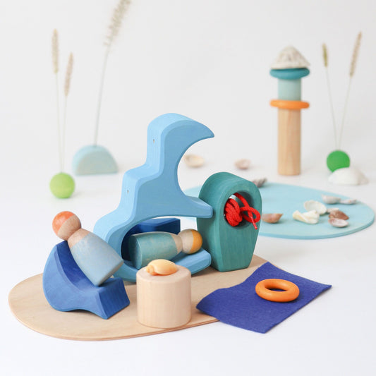 Play by the Water | Small World Playset | Wooden Toys for Kids | Open-Ended Play