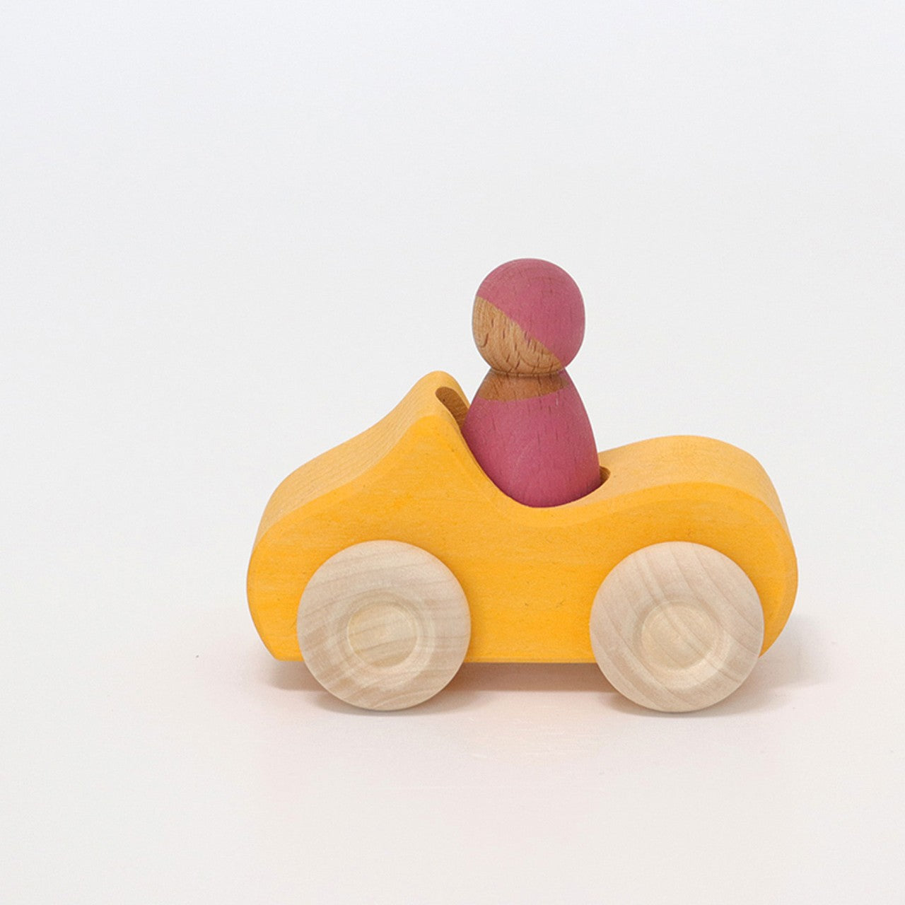 Yellow - Small Convertible Toy Car | Wooden Imaginative Play Toys