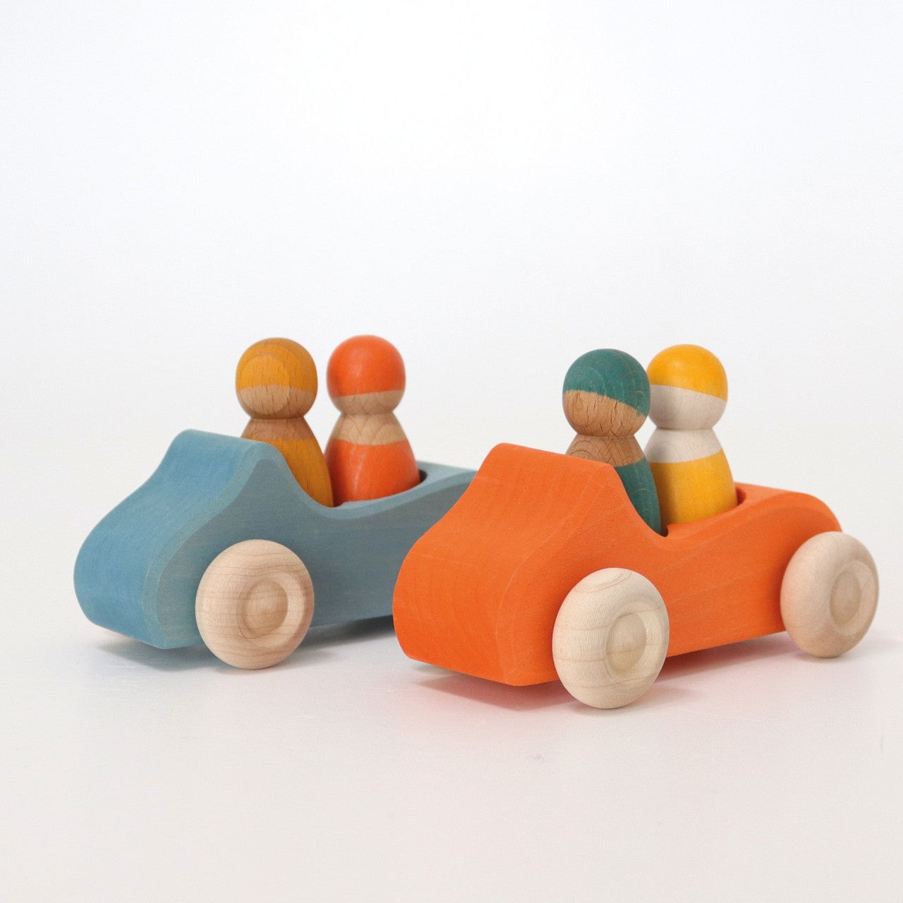 Orange - Large Convertible Toy Car | Wooden Imaginative Play Toys