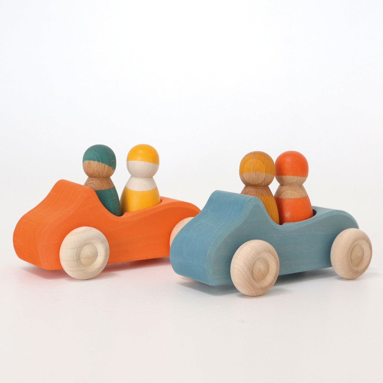 Blue - Large Convertible Toy Car | Wooden Imaginative Play Toys