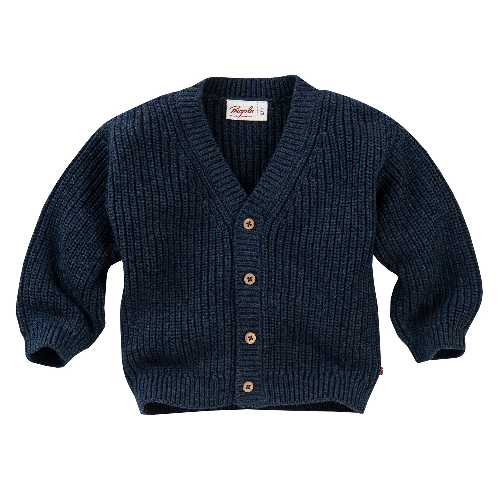 People WEAR ORGANIC Navy Baby Knitted Jumper | GOTS Organic Cotton | Front | BeoVERDE Ireland