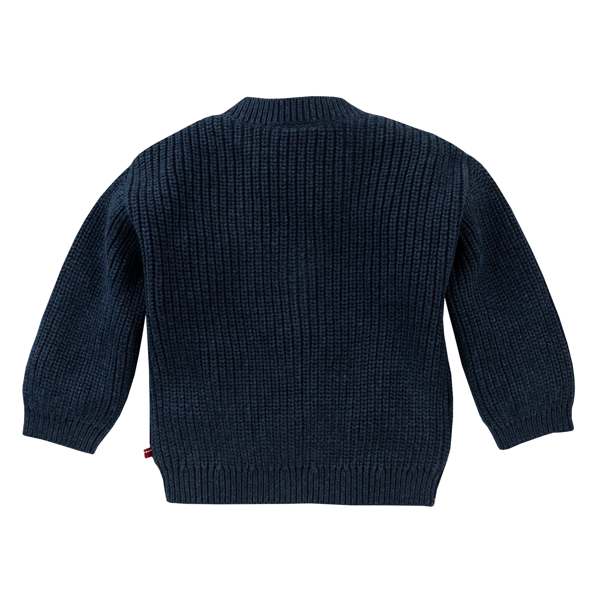 People WEAR ORGANIC Navy Baby Knitted Jumper | GOTS Organic Cotton | Back | BeoVERDE Ireland