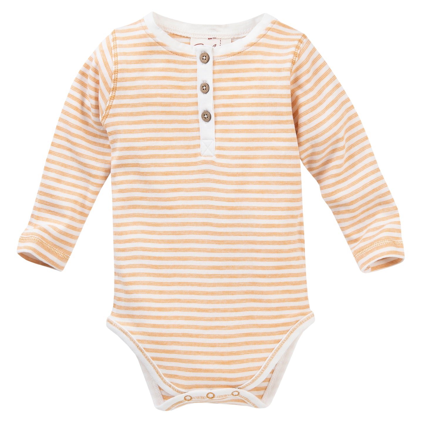 Amber Stripes | Long Sleeve Baby Bodysuit | GOTS Organic Cotton